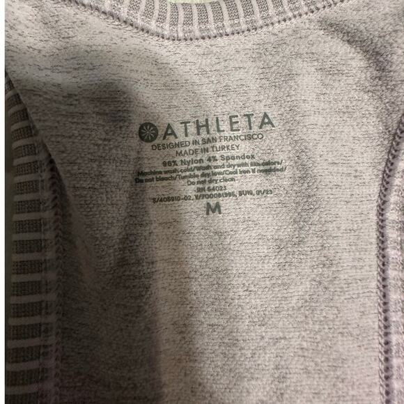 Athleta Tank Top Ruched Sides Size Medium Active Athleisure Yoga Running Purple - Picture 4 of 6